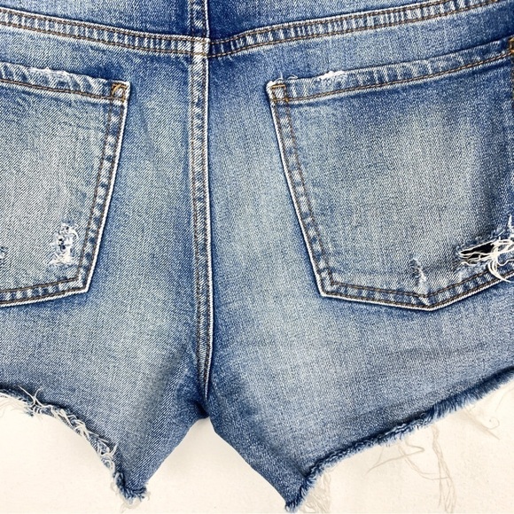 Pistola Winston High Rise Distressed Cutoff Denim Shorts Sz 28 - Picture 11 of 13